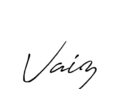 Vaiz stylish signature style. Best Handwritten Sign (Antro_Vectra_Bolder) for my name. Handwritten Signature Collection Ideas for my name Vaiz. Vaiz signature style 7 images and pictures png