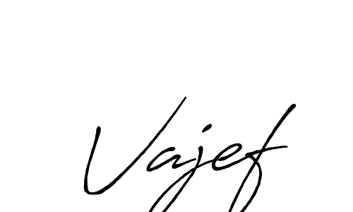 How to make Vajef name signature. Use Antro_Vectra_Bolder style for creating short signs online. This is the latest handwritten sign. Vajef signature style 7 images and pictures png