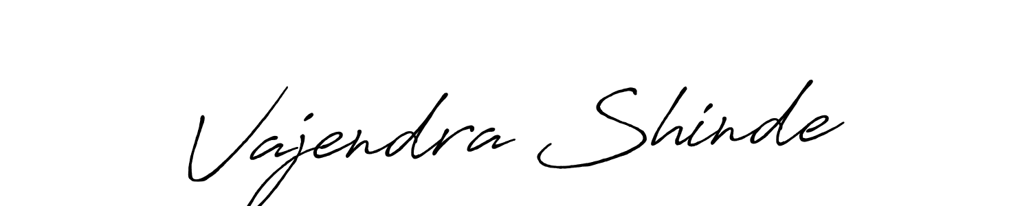 Create a beautiful signature design for name Vajendra Shinde. With this signature (Antro_Vectra_Bolder) fonts, you can make a handwritten signature for free. Vajendra Shinde signature style 7 images and pictures png