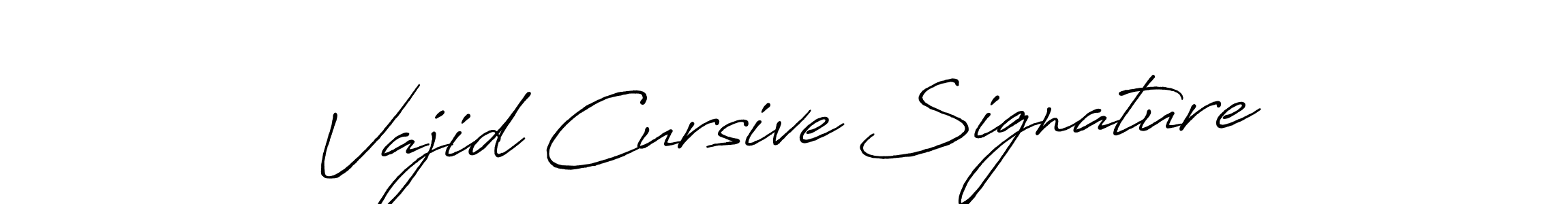 Create a beautiful signature design for name Vajid Cursive Signature. With this signature (Antro_Vectra_Bolder) fonts, you can make a handwritten signature for free. Vajid Cursive Signature signature style 7 images and pictures png