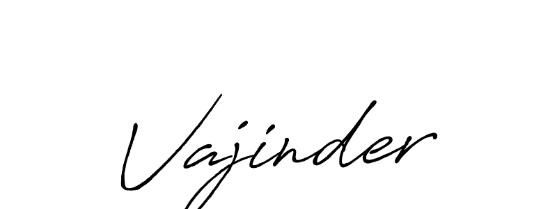 Make a beautiful signature design for name Vajinder. With this signature (Antro_Vectra_Bolder) style, you can create a handwritten signature for free. Vajinder signature style 7 images and pictures png