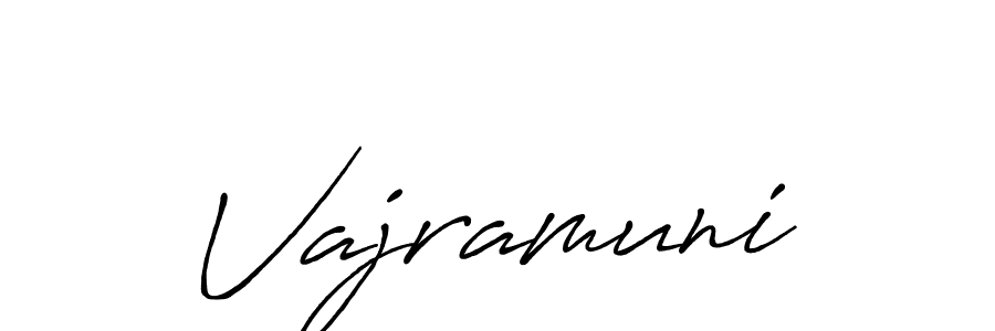 Vajramuni stylish signature style. Best Handwritten Sign (Antro_Vectra_Bolder) for my name. Handwritten Signature Collection Ideas for my name Vajramuni. Vajramuni signature style 7 images and pictures png