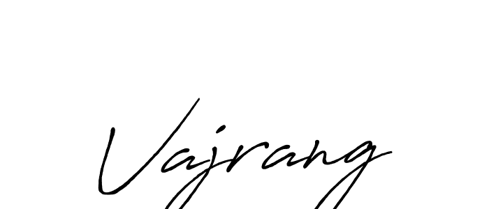Vajrang stylish signature style. Best Handwritten Sign (Antro_Vectra_Bolder) for my name. Handwritten Signature Collection Ideas for my name Vajrang. Vajrang signature style 7 images and pictures png