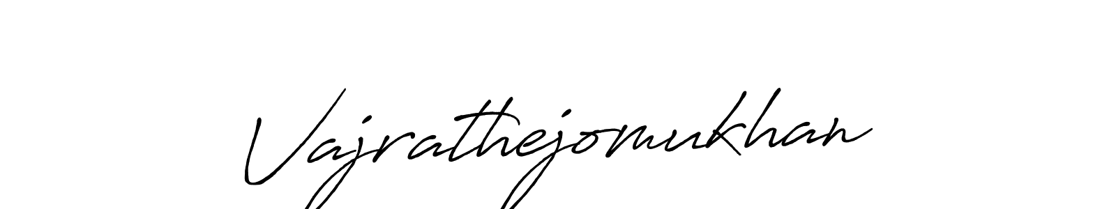 Vajrathejomukhan stylish signature style. Best Handwritten Sign (Antro_Vectra_Bolder) for my name. Handwritten Signature Collection Ideas for my name Vajrathejomukhan. Vajrathejomukhan signature style 7 images and pictures png