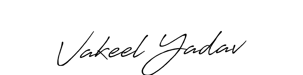 You should practise on your own different ways (Antro_Vectra_Bolder) to write your name (Vakeel Yadav) in signature. don't let someone else do it for you. Vakeel Yadav signature style 7 images and pictures png