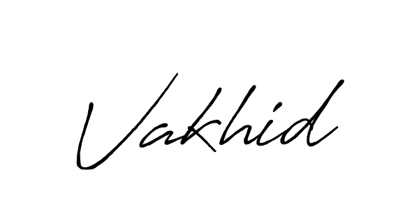 Make a beautiful signature design for name Vakhid. With this signature (Antro_Vectra_Bolder) style, you can create a handwritten signature for free. Vakhid signature style 7 images and pictures png