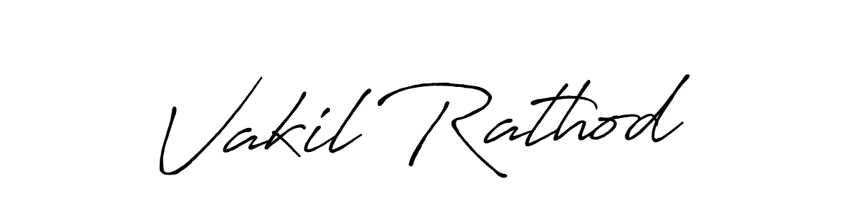 Also we have Vakil Rathod name is the best signature style. Create professional handwritten signature collection using Antro_Vectra_Bolder autograph style. Vakil Rathod signature style 7 images and pictures png