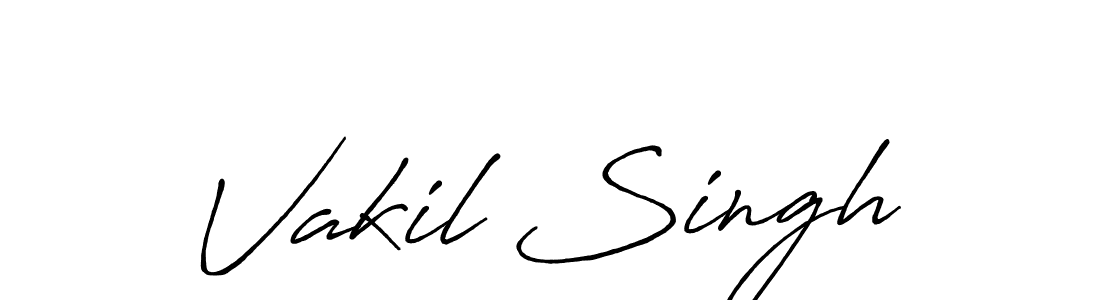 Also we have Vakil Singh name is the best signature style. Create professional handwritten signature collection using Antro_Vectra_Bolder autograph style. Vakil Singh signature style 7 images and pictures png