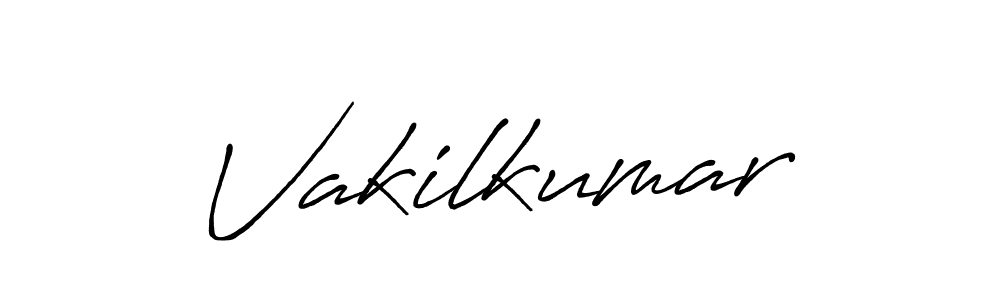 Create a beautiful signature design for name Vakilkumar. With this signature (Antro_Vectra_Bolder) fonts, you can make a handwritten signature for free. Vakilkumar signature style 7 images and pictures png