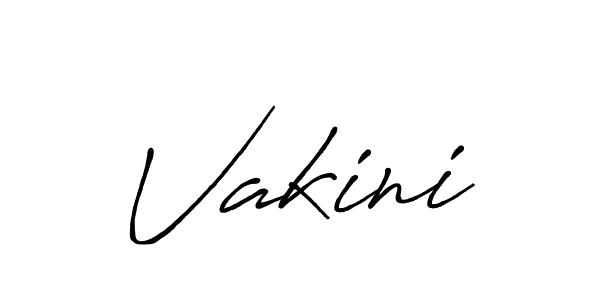 Make a beautiful signature design for name Vakini. With this signature (Antro_Vectra_Bolder) style, you can create a handwritten signature for free. Vakini signature style 7 images and pictures png