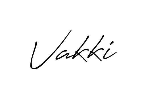 Design your own signature with our free online signature maker. With this signature software, you can create a handwritten (Antro_Vectra_Bolder) signature for name Vakki. Vakki signature style 7 images and pictures png
