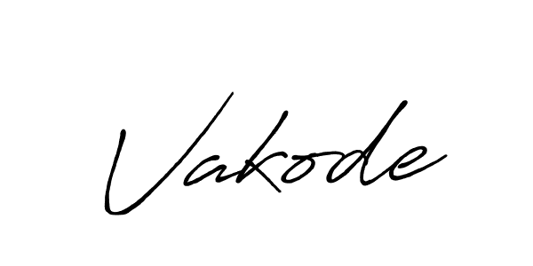 Vakode stylish signature style. Best Handwritten Sign (Antro_Vectra_Bolder) for my name. Handwritten Signature Collection Ideas for my name Vakode. Vakode signature style 7 images and pictures png