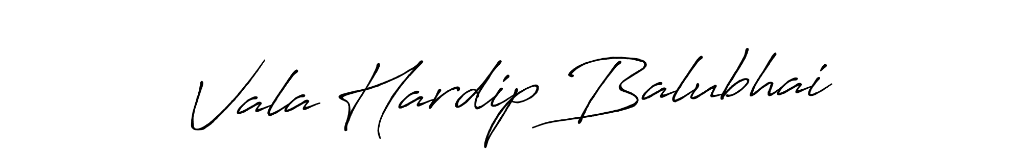 Design your own signature with our free online signature maker. With this signature software, you can create a handwritten (Antro_Vectra_Bolder) signature for name Vala Hardip Balubhai. Vala Hardip Balubhai signature style 7 images and pictures png