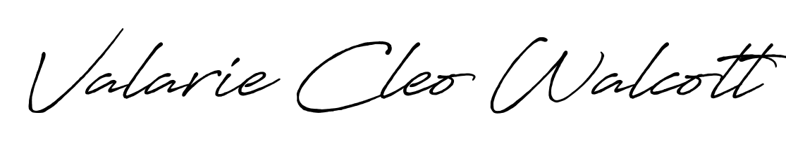 A timeless handwritten aesthetic for Valarie Cleo Walcott. The Antro_Vectra_Bolder font gives your signature a handcrafted feel with natural curves. Valarie Cleo Walcott signature style 7 images and pictures png
