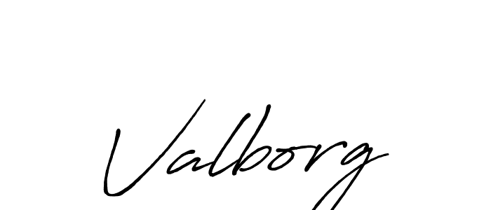 Valborg stylish signature style. Best Handwritten Sign (Antro_Vectra_Bolder) for my name. Handwritten Signature Collection Ideas for my name Valborg. Valborg signature style 7 images and pictures png
