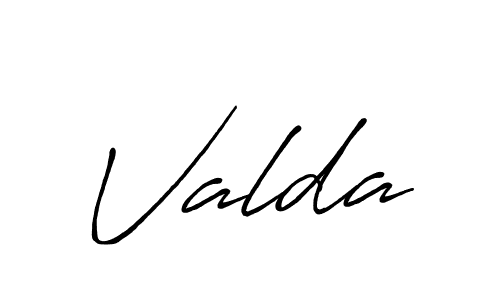 You should practise on your own different ways (Antro_Vectra_Bolder) to write your name (Valda) in signature. don't let someone else do it for you. Valda signature style 7 images and pictures png