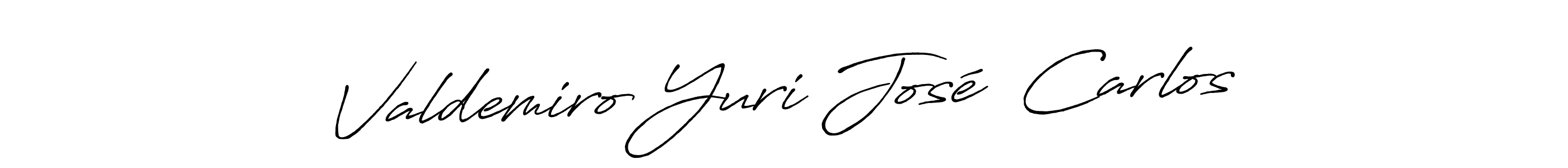 Antro_Vectra_Bolder is a professional signature style that is perfect for those who want to add a touch of class to their signature. It is also a great choice for those who want to make their signature more unique. Get Valdemiro Yuri José  Carlos name to fancy signature for free. Valdemiro Yuri José  Carlos signature style 7 images and pictures png