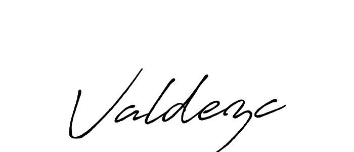 Valdezc stylish signature style. Best Handwritten Sign (Antro_Vectra_Bolder) for my name. Handwritten Signature Collection Ideas for my name Valdezc. Valdezc signature style 7 images and pictures png