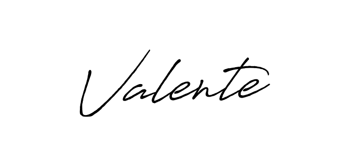 How to make Valente name signature. Use Antro_Vectra_Bolder style for creating short signs online. This is the latest handwritten sign. Valente signature style 7 images and pictures png