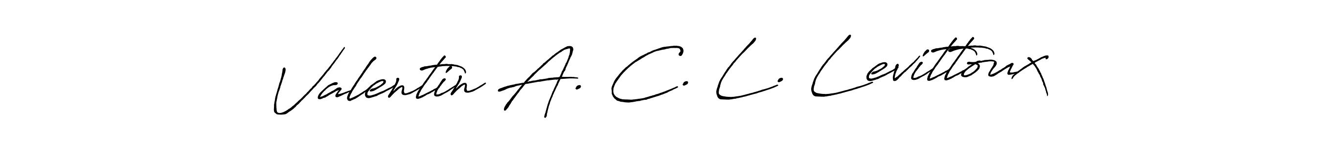 Create a beautiful signature design for name Valentin A. C. L. Levittoux. With this signature (Antro_Vectra_Bolder) fonts, you can make a handwritten signature for free. Valentin A. C. L. Levittoux signature style 7 images and pictures png