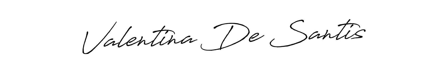 Valentina De Santis stylish signature style. Best Handwritten Sign (Antro_Vectra_Bolder) for my name. Handwritten Signature Collection Ideas for my name Valentina De Santis. Valentina De Santis signature style 7 images and pictures png