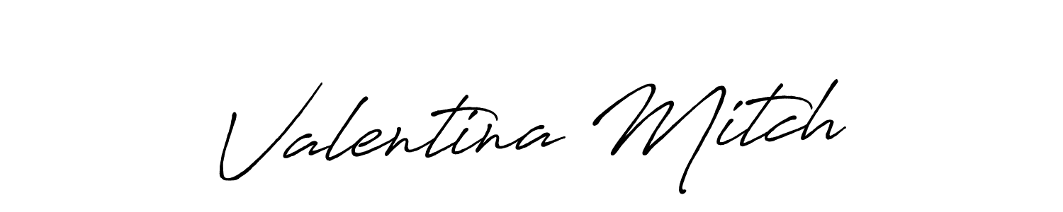 How to make Valentina Mitch name signature. Use Antro_Vectra_Bolder style for creating short signs online. This is the latest handwritten sign. Valentina Mitch signature style 7 images and pictures png