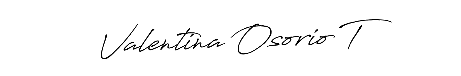 Make a beautiful signature design for name Valentina Osorio T. With this signature (Antro_Vectra_Bolder) style, you can create a handwritten signature for free. Valentina Osorio T signature style 7 images and pictures png
