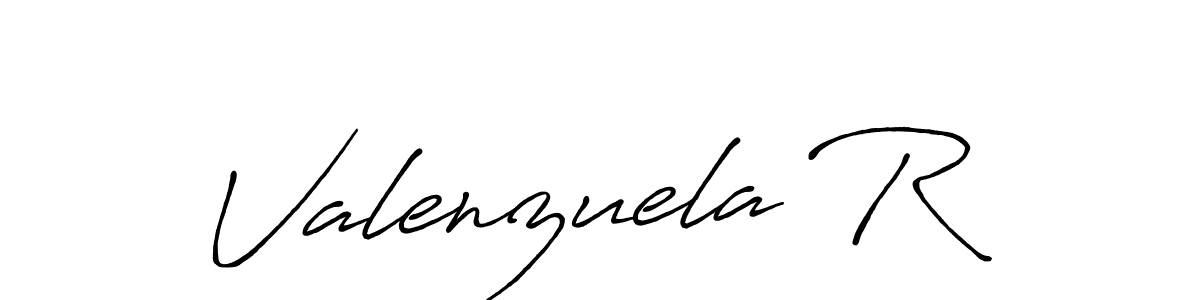 Valenzuela R stylish signature style. Best Handwritten Sign (Antro_Vectra_Bolder) for my name. Handwritten Signature Collection Ideas for my name Valenzuela R. Valenzuela R signature style 7 images and pictures png