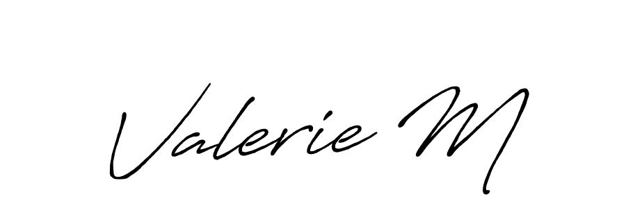 Also we have Valerie M name is the best signature style. Create professional handwritten signature collection using Antro_Vectra_Bolder autograph style. Valerie M signature style 7 images and pictures png