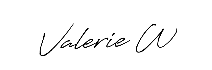Design your own signature with our free online signature maker. With this signature software, you can create a handwritten (Antro_Vectra_Bolder) signature for name Valerie W. Valerie W signature style 7 images and pictures png