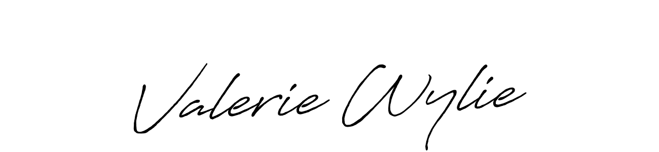 Valerie Wylie stylish signature style. Best Handwritten Sign (Antro_Vectra_Bolder) for my name. Handwritten Signature Collection Ideas for my name Valerie Wylie. Valerie Wylie signature style 7 images and pictures png