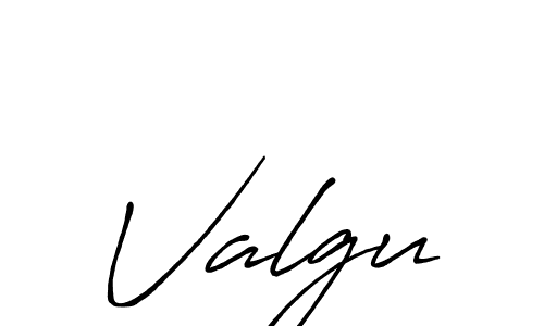 Valgu stylish signature style. Best Handwritten Sign (Antro_Vectra_Bolder) for my name. Handwritten Signature Collection Ideas for my name Valgu. Valgu signature style 7 images and pictures png