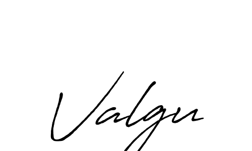 Valgu stylish signature style. Best Handwritten Sign (Antro_Vectra_Bolder) for my name. Handwritten Signature Collection Ideas for my name Valgu. Valgu signature style 7 images and pictures png