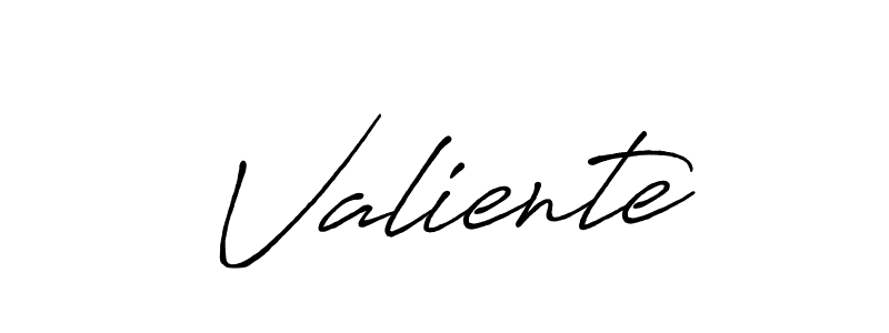 How to make Valiente signature? Antro_Vectra_Bolder is a professional autograph style. Create handwritten signature for Valiente name. Valiente signature style 7 images and pictures png