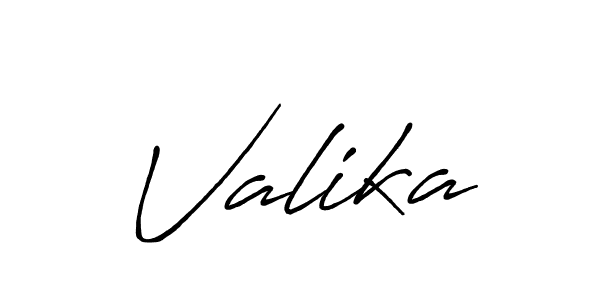Create a beautiful signature design for name Valika. With this signature (Antro_Vectra_Bolder) fonts, you can make a handwritten signature for free. Valika signature style 7 images and pictures png