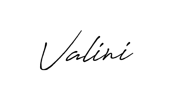 Design your own signature with our free online signature maker. With this signature software, you can create a handwritten (Antro_Vectra_Bolder) signature for name Valini. Valini signature style 7 images and pictures png