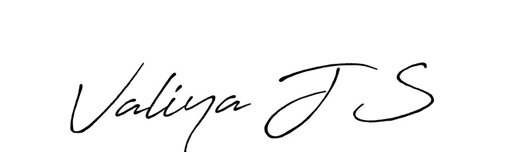 Design your own signature with our free online signature maker. With this signature software, you can create a handwritten (Antro_Vectra_Bolder) signature for name Valiya J S. Valiya J S signature style 7 images and pictures png