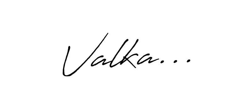 How to make Valka... name signature. Use Antro_Vectra_Bolder style for creating short signs online. This is the latest handwritten sign. Valka... signature style 7 images and pictures png