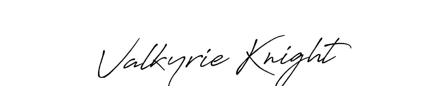 Valkyrie Knight stylish signature style. Best Handwritten Sign (Antro_Vectra_Bolder) for my name. Handwritten Signature Collection Ideas for my name Valkyrie Knight. Valkyrie Knight signature style 7 images and pictures png
