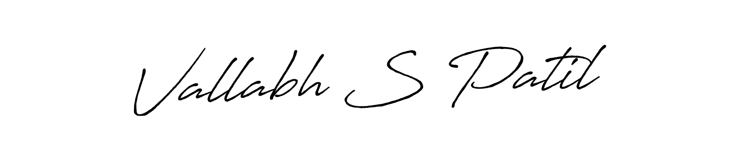 Vallabh S Patil stylish signature style. Best Handwritten Sign (Antro_Vectra_Bolder) for my name. Handwritten Signature Collection Ideas for my name Vallabh S Patil. Vallabh S Patil signature style 7 images and pictures png