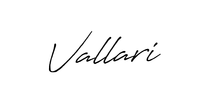 Make a beautiful signature design for name Vallari. With this signature (Antro_Vectra_Bolder) style, you can create a handwritten signature for free. Vallari signature style 7 images and pictures png
