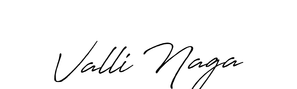 Make a beautiful signature design for name Valli Naga. With this signature (Antro_Vectra_Bolder) style, you can create a handwritten signature for free. Valli Naga signature style 7 images and pictures png