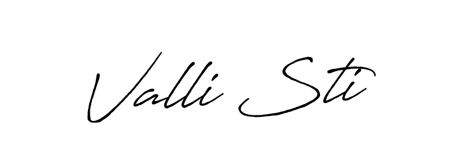 How to make Valli Sti signature? Antro_Vectra_Bolder is a professional autograph style. Create handwritten signature for Valli Sti name. Valli Sti signature style 7 images and pictures png