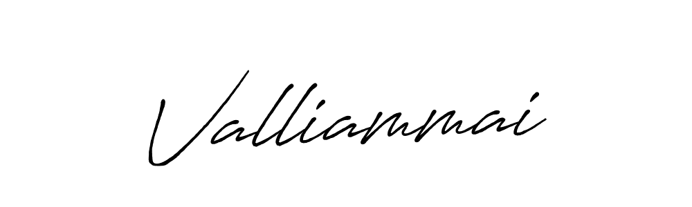 How to make Valliammai signature? Antro_Vectra_Bolder is a professional autograph style. Create handwritten signature for Valliammai name. Valliammai signature style 7 images and pictures png