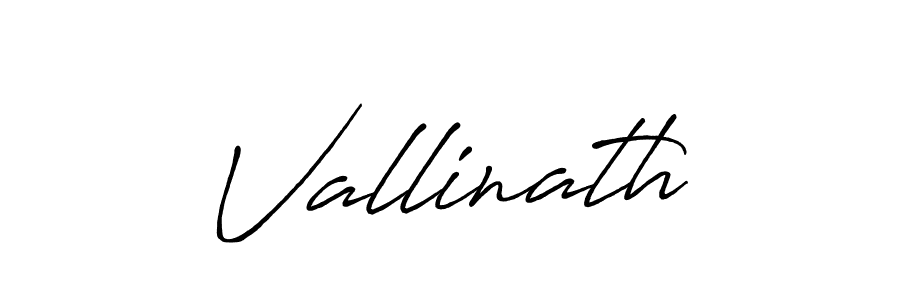 Make a beautiful signature design for name Vallinath. With this signature (Antro_Vectra_Bolder) style, you can create a handwritten signature for free. Vallinath signature style 7 images and pictures png