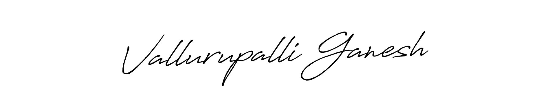 How to make Vallurupalli Ganesh name signature. Use Antro_Vectra_Bolder style for creating short signs online. This is the latest handwritten sign. Vallurupalli Ganesh signature style 7 images and pictures png