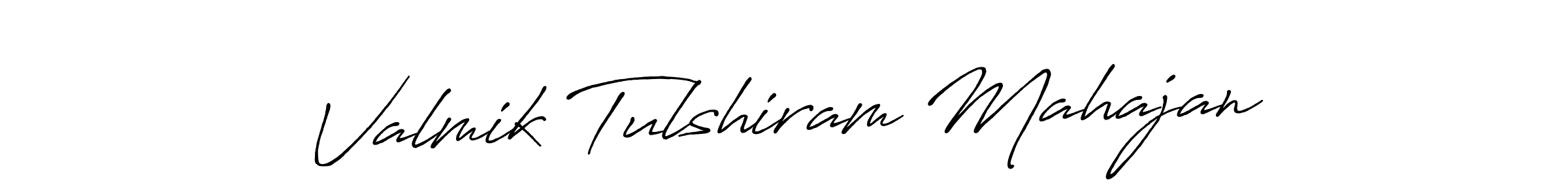 Make a beautiful signature design for name Valmik Tulshiram Mahajan. Use this online signature maker to create a handwritten signature for free. Valmik Tulshiram Mahajan signature style 7 images and pictures png