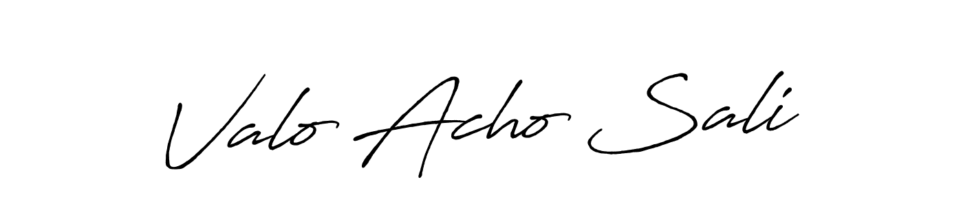 Design your own signature with our free online signature maker. With this signature software, you can create a handwritten (Antro_Vectra_Bolder) signature for name Valo Acho Sali. Valo Acho Sali signature style 7 images and pictures png