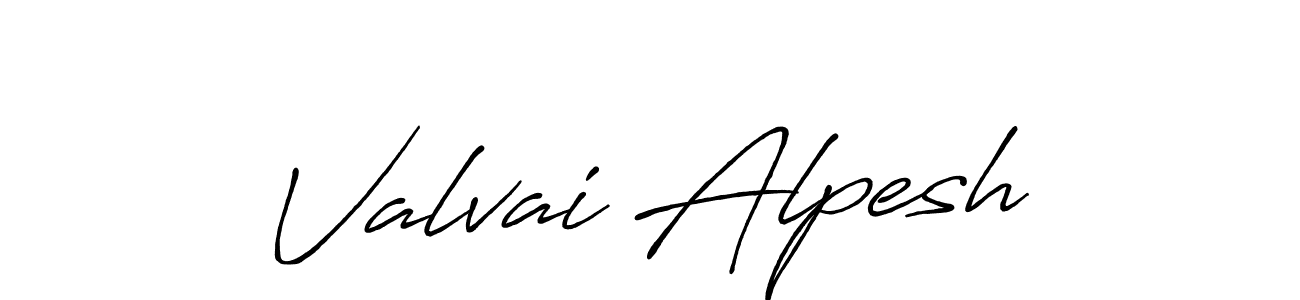 This is the best signature style for the Valvai Alpesh name. Also you like these signature font (Antro_Vectra_Bolder). Mix name signature. Valvai Alpesh signature style 7 images and pictures png