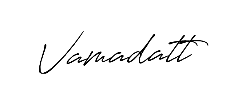 Make a beautiful signature design for name Vamadatt. With this signature (Antro_Vectra_Bolder) style, you can create a handwritten signature for free. Vamadatt signature style 7 images and pictures png